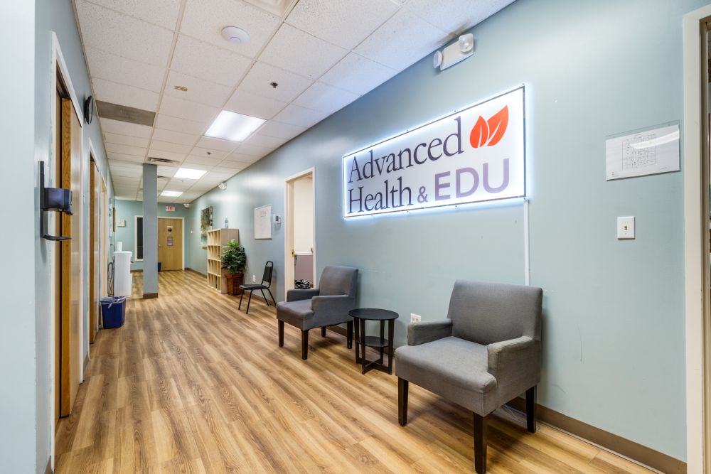 advanced health and education sign in lobby of eatontown nj facility